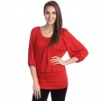 24/7 Comfort Apparel Women's Banded Waist Top