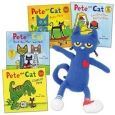 Pete the Cat Doll and 4 Paperback Book Set