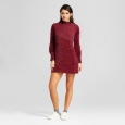 Women's Chenille Mockneck Dress - Xhilaration Wine M