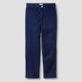 Boys' Reinforced Knee Flat Front Pants - Cat & Jack&153; Navy 14 Husky