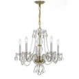 Crystorama Lighting Group 5085-CL-SAQ Traditional Crystal 5 Light 20