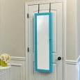 InnerSpace Turquoise Over-the-Door / Wall-Hang / Mirrored / Jewelry Armoire