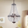 Uanah 6-Light Crystal Antique Black Chandelier