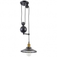 Light Society Rawley Black Iron Pulley Pendant Lamp