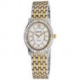 August Steiner Women's Dazzling Diamond Oval Two-Tone Bracelet Watch