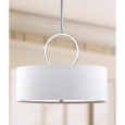 Safavieh Lighting 18-Inch Adjustable 3-Light Debonair Chrome Drum Pendant Lamp