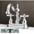 Victorian Cross Handles Bathroom Faucet