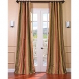 Exclusive Fabrics Signature Stripe Mirage Faux Silk Taffeta Curtain Panel (As Is Item)