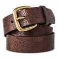 Women's Belt Dark Brown with Laser Pattern Merona L