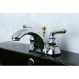 Two-tone Chrome and Brass Bathroom Faucet
