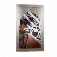 Morrish Arabesque Wall-mounted Silver Mirror