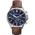 Michael Kors Men's MK8362 'Gage' Chronograph Brown Leather Watch