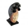 Crackle Glass Manatee Accent Lamp - Multicolored