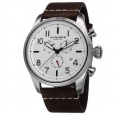 Akribos XXIV Men's Swiss Quartz Chronograph Leather Brown Strap Watch