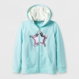 Girls' Ruffle Hoodie - Cat & Jack Aqua S, Green