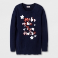 Girls' Pullover Long Sleeve Sweater - Cat & Jack Nightfall Blue XL