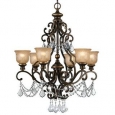 Crystorama Lighting Group 7516-CL-I Norwalk 6 Light Single Tier Adjustable Chand