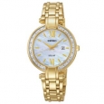 Seiko Women's SUT182 Gold-Tone Stainless Steel 'Tressia' Analog Display Watch