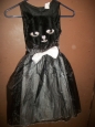 Girls' Kitty Cat Witch Costume - Black - Size:m(7-8)