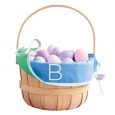 Monogram Easter Basket Liner Cool Colors Z - Spritz, Green Blue