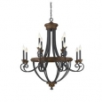 Savoy House Wickham Whiskey Wood 12-light Chandelier