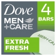 DoveMen+Care Extra Fresh Body and Face Bar 4 oz, 4 Bar