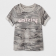 Grayson Social Girls' 'Amazing' Graphic Short Sleeve Sweatshirt - Heather Gray L