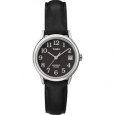 Timex Women's T2N525 Easy Reader Black Leather Strap Watch
