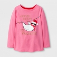 Toddler Girls' Long Sleeve T-Shirt - Cat & Jack Pink 2T, Yellow