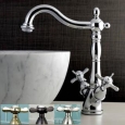 Vintage Cross Vessel Bathroom Faucet