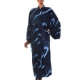 'Sea of Shadows' Women's Batik Robe (Indonesia)