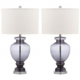 Safavieh Lighting 28-inch Grey Glass Table Lamp (Set of 2)