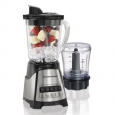 Hamilton Beach Black 12 Speed Glass Jar Blender with Food Chopper