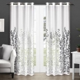 ATI Home Wilshire Burnout Sheer Grommet Top Curtain Panel Pair