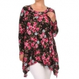 MOA Collection Plus Size Floral Shirt Dress