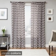 Softline Fleur Chevron Back Tab Sheer Curtain Panel