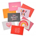 Galentine's Day Notecards 12ct - Junk Food, Multi-Colored