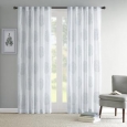 Madison Park Isla Sheer Branch Flocking Curtain Panel