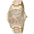 Michael Kors Women's MK6476 'Layton' World Map Crystal Two-Tone Stainless Steel Watch