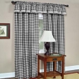 Classic Black Buffalo Check Window Panel Or Valance