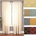 Medici Trellis Embroidered 108-inch Curtain Panel - 55 x 108 (As Is Item)