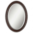 Uttermost Montrose Mahogany/ Antiqued Silver Beveled Oval Frame