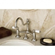 Vintage Double-Handle Satin-Nickel Widespread Bathroom Faucet (As Is Item)