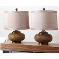 Abbyson Monaco Gold Beaded Lamp (Set of 2)