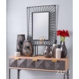 Sunburst Rectangular Mirror Black Black