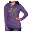 Harley-Davidson Women's Power Ride Long Sleeve Hoodie, Purple & Neon                          Yellow