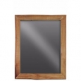 Wood Rectangular Wall Live Edge Mirror Large - Brown