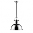 Golden Lighting Duncan 1-light Chrome Steel Pendant