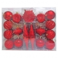 40ct Fashion Red Christmas Ornament Set - Wondershop