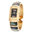 Ladies Black Hills Gold Bangle Watch with Shell Trim
